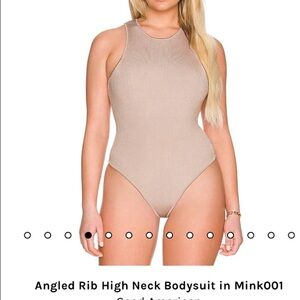 Good American Ribbed High Neck Bodysuit
